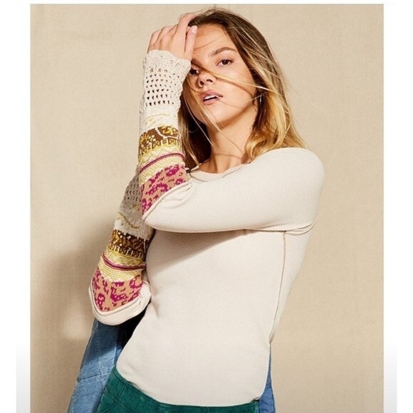 Free People In The Mix‎ Cuff Top S - Picture 3 of 9